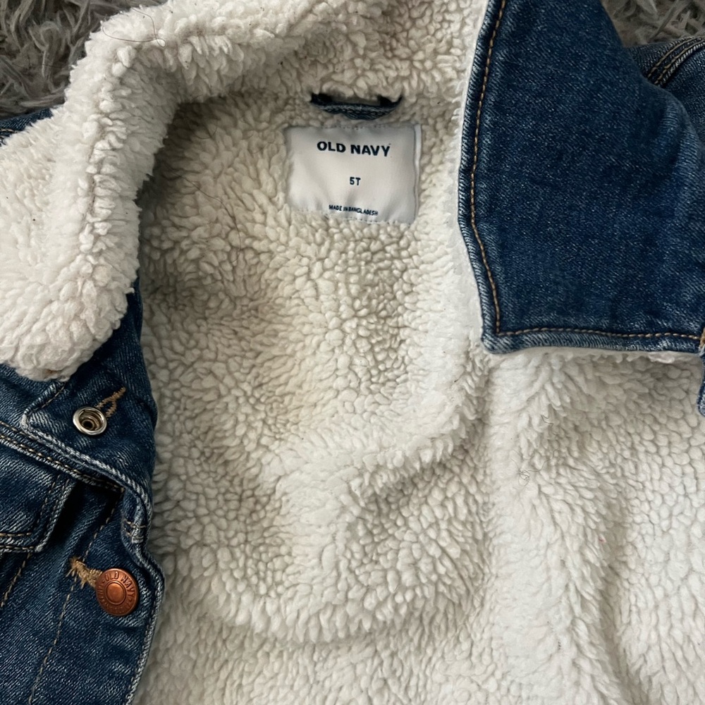 Old Navy Kids Denim Jacket with Sherpa Lining